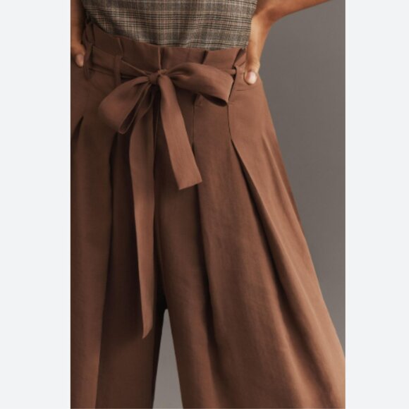 Brand New By Anthropologie Wide-Leg Paperbag Trousers - Picture 5 of 6